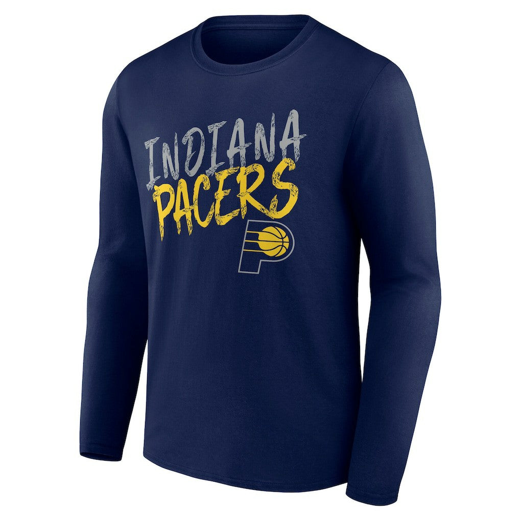 Indiana Pacers Hustle Custom Long Sleeve T-Shirt Navy