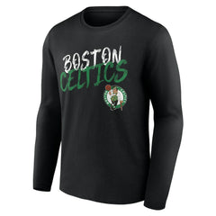 Boston Celtics Hustle Custom Long Sleeve T-Shirt Black