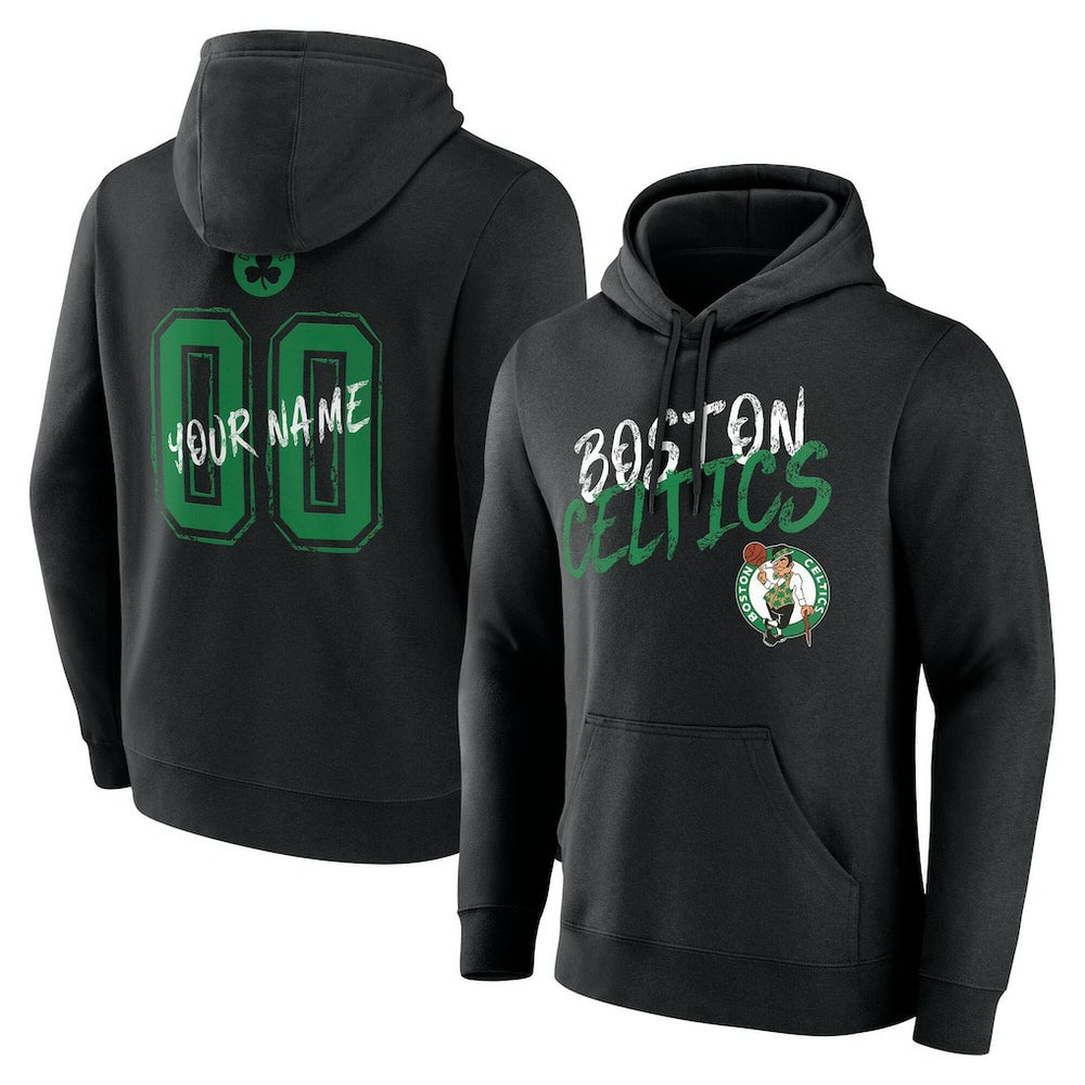 Boston Celtics Hustle Custom Pullover Hoodie Black outlet