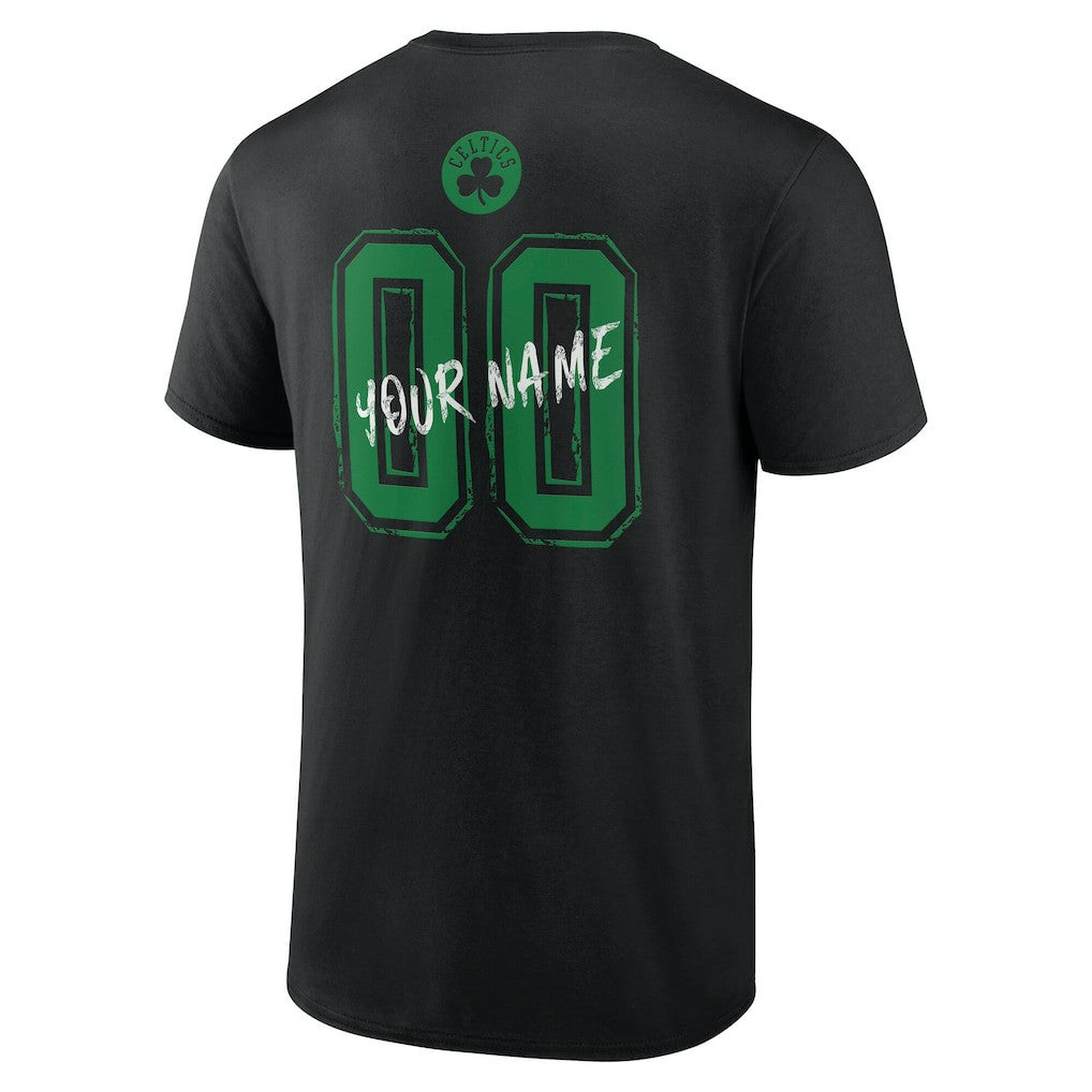 Boston Celtics Hustle Custom T-Shirt Black