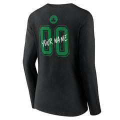 Boston Celtics Women's Hustle Custom Long Sleeve V-Neck T-Shirt Black outlet