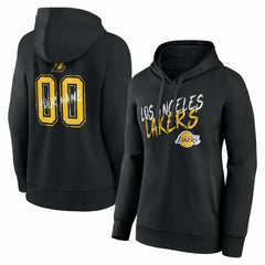 Los Angeles Lakers Women's Hustle Custom Pullover Hoodie Black outlet