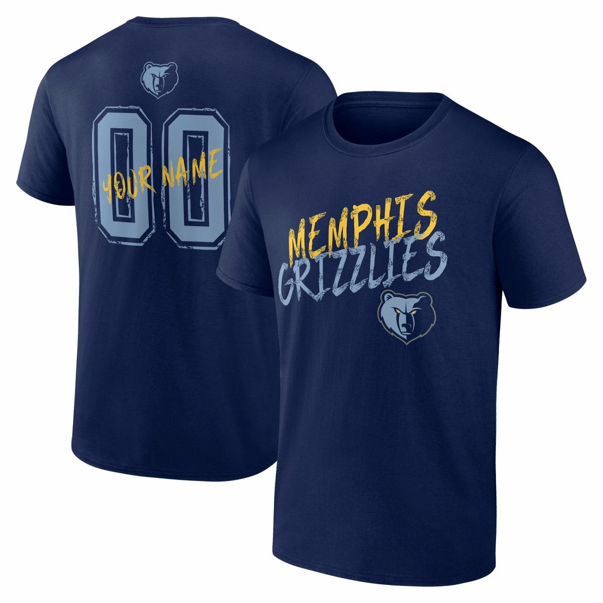 Memphis Grizzlies Hustle Custom T-Shirt Navy