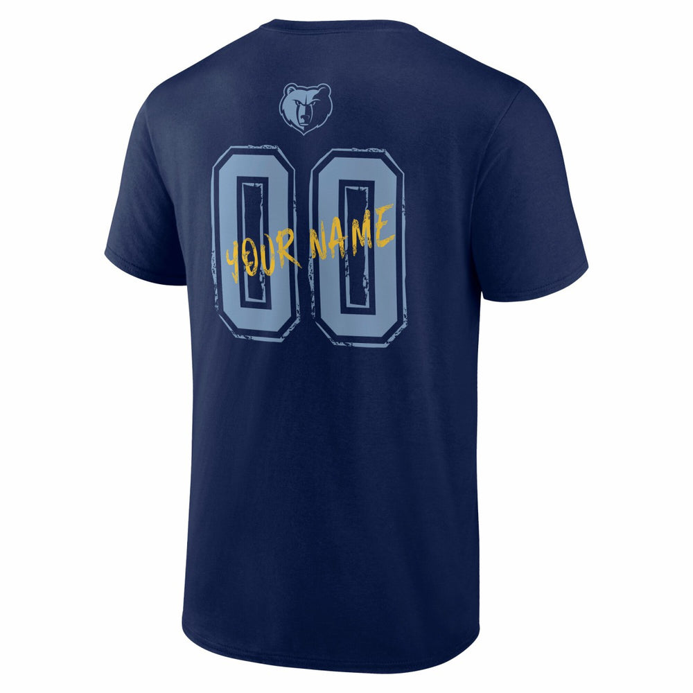 Memphis Grizzlies Hustle Custom T-Shirt Navy