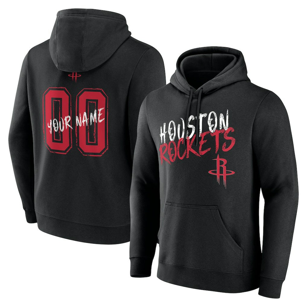 Houston Rockets Hustle Custom Pullover Hoodie Black