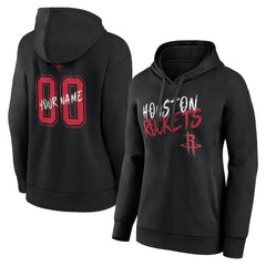 Houston Rockets Women's Hustle Custom Pullover Hoodie Black