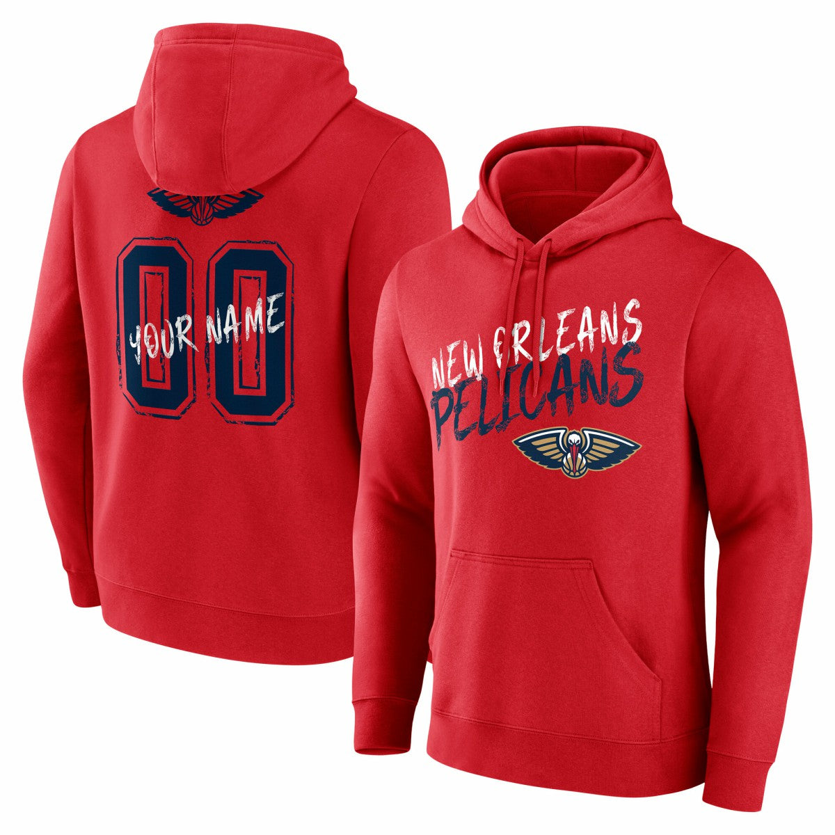 New Orleans Pelicans Hustle Custom Pullover Hoodie Red outlet