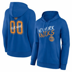 New York Knicks Women's Hustle Custom Pullover Hoodie Blue