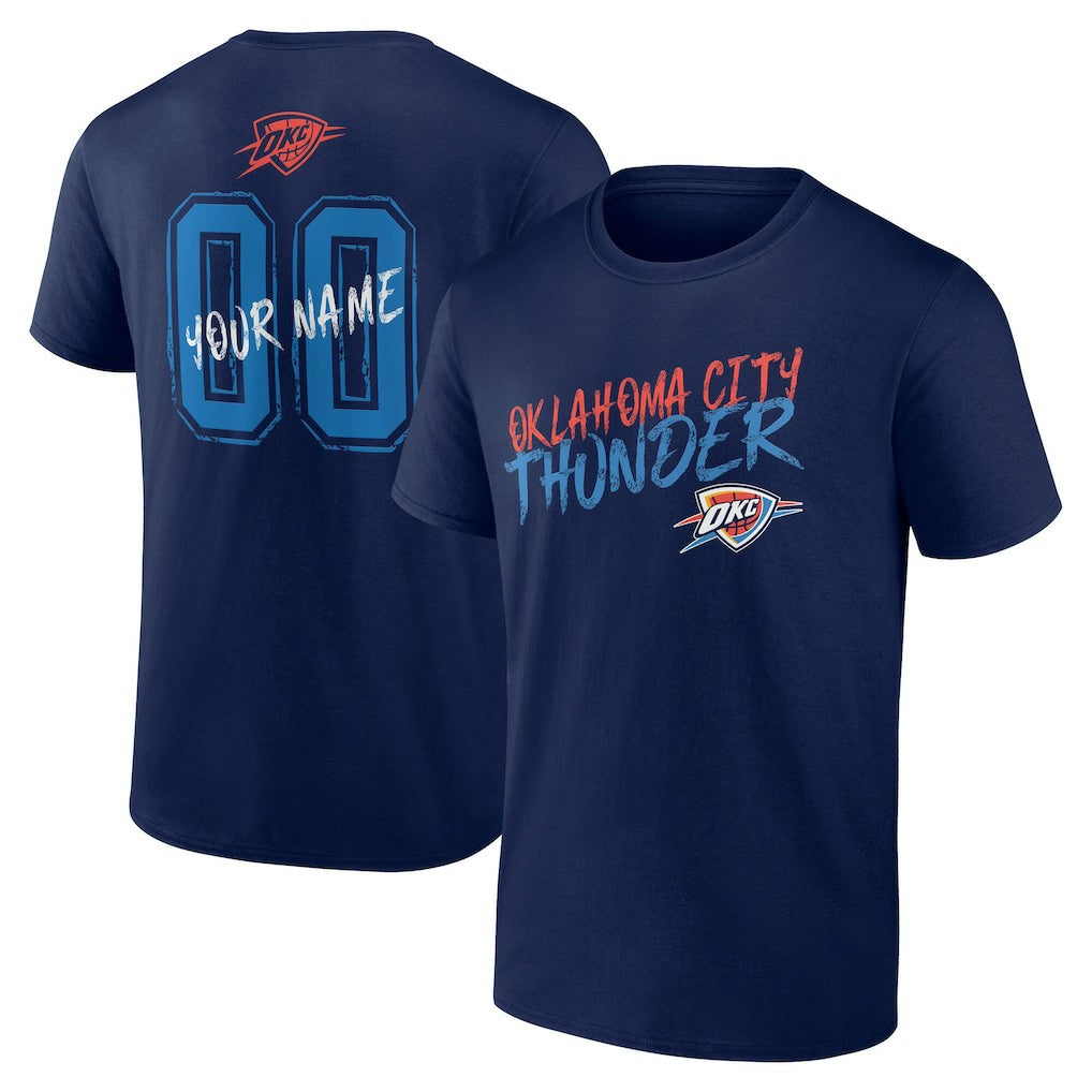 Oklahoma City Thunder Hustle Custom T-Shirt Navy