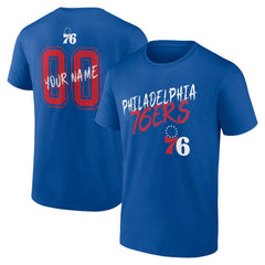 Philadelphia 76ers Hustle Custom T-Shirt Royal outlet