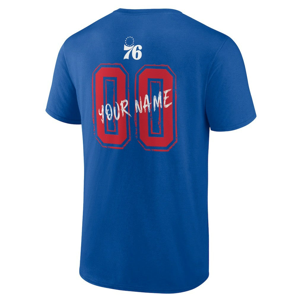 Philadelphia 76ers Hustle Custom T-Shirt Royal outlet