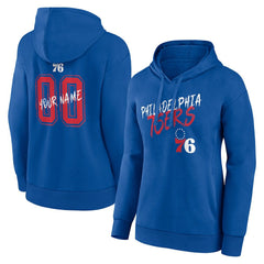 Philadelphia 76ers Women's Hustle Custom Pullover Hoodie Royal