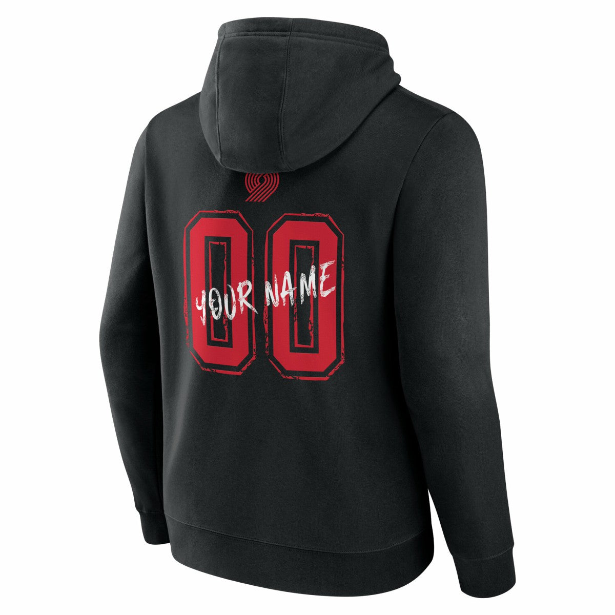 Portland Trail Blazers Hustle Custom Pullover Hoodie Black