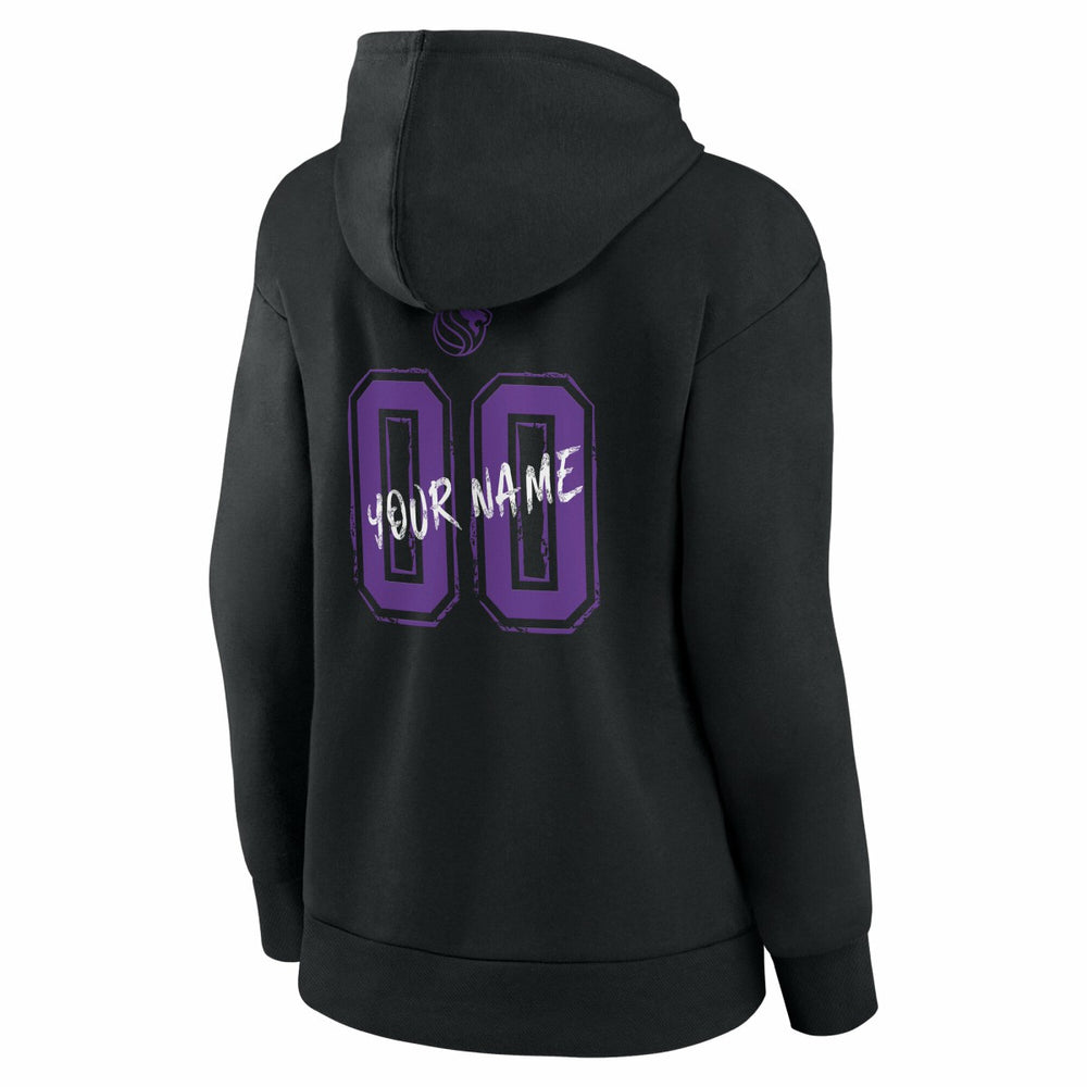 Sacramento Kings Women's Hustle Custom Pullover Hoodie Black outlet