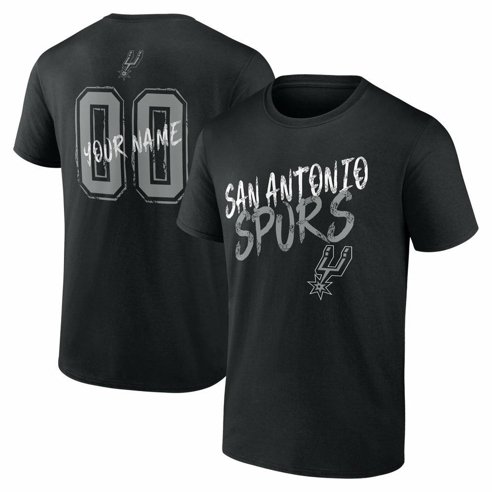 San Antonio Spurs Hustle Custom T-Shirt Black