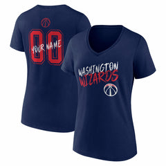 Washington Wizards Women's Hustle Custom V-Neck T-Shirt Navy outlet