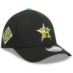 Houston Astros New Era 2026 St. Patrick's Day 39THIRTY Flex Hat - Black Hats