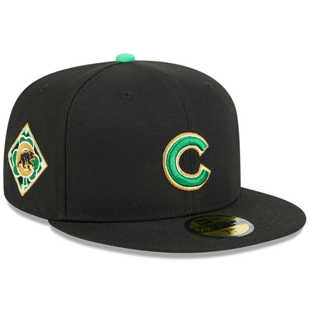 Chicago Cubs New Era 2026 St. Patrick's Day 59FIFTY Fitted Hat - Black Hats