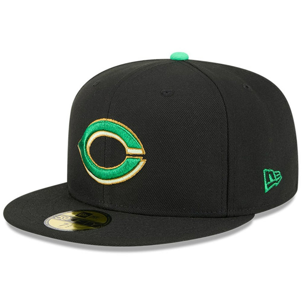 Cincinnati Reds New Era 2026 St. Patrick's Day 59FIFTY Fitted Hat - Black Hats