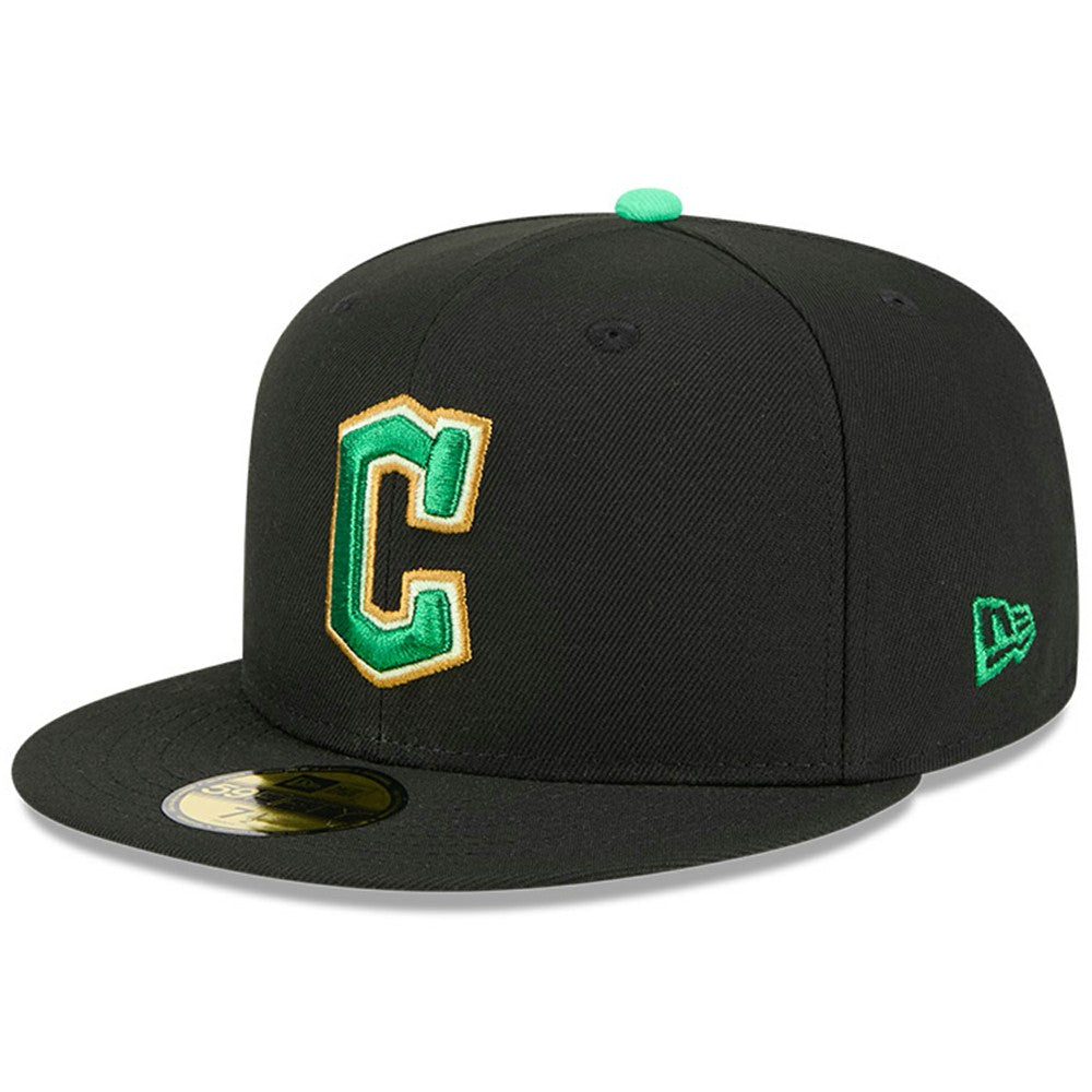Cleveland Guardians New Era 2026 St. Patrick's Day 59FIFTY Fitted Hat - Black Hats