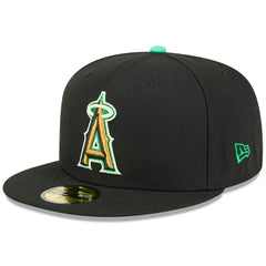 Los Angeles Angels New Era 2026 St. Patrick's Day 59FIFTY Fitted Hat - Black Hats