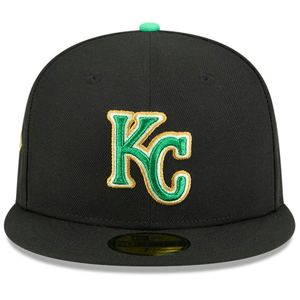 Kansas City Royals New Era 2026 St. Patrick's Day 59FIFTY Fitted Hat - Black Hats