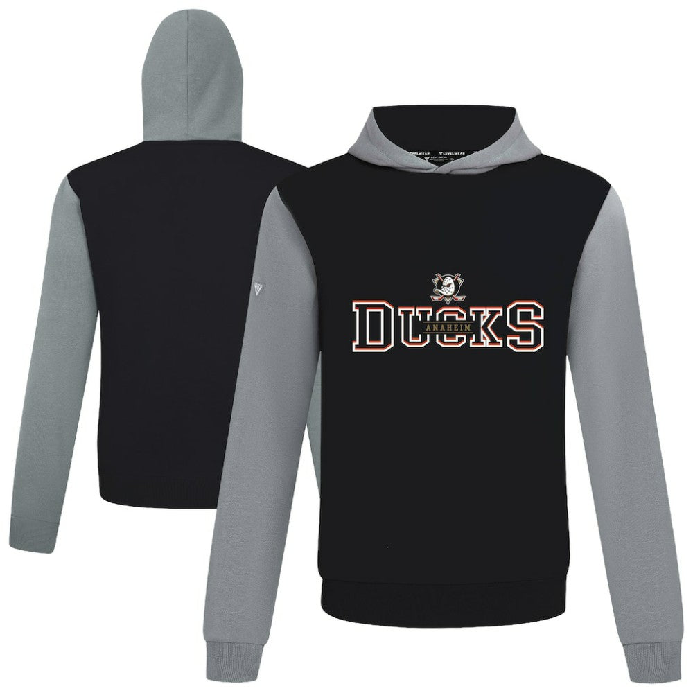 Anaheim Ducks Levelwear Ultimate Journey Pullover Hoodie - Black/Gray | US 203144777