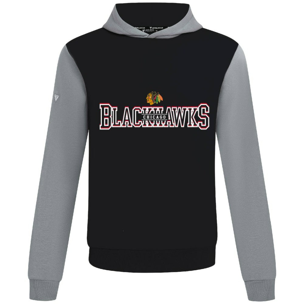 Chicago Blackhawks Levelwear Ultimate Journey Pullover Hoodie - Black/Gray | US 203144782