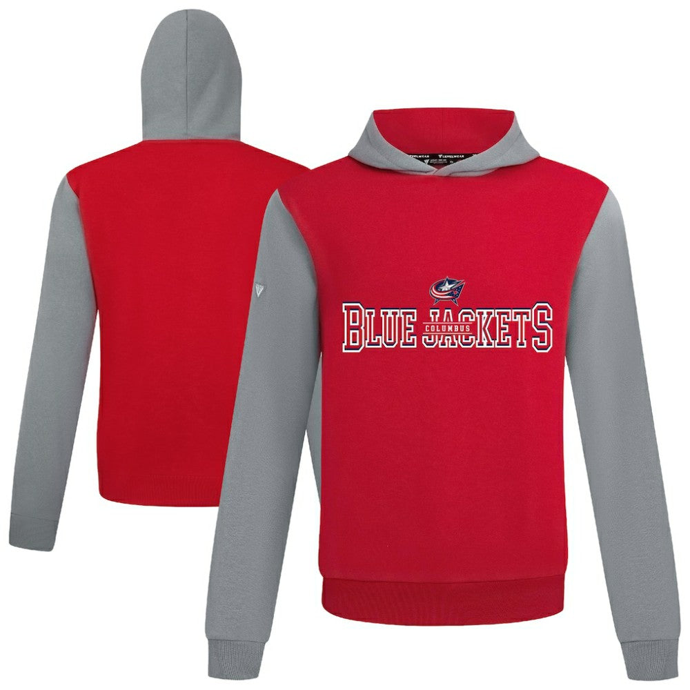 Columbus Blue Jackets Levelwear Ultimate Journey Pullover Hoodie - Red/Gray | US 203144784