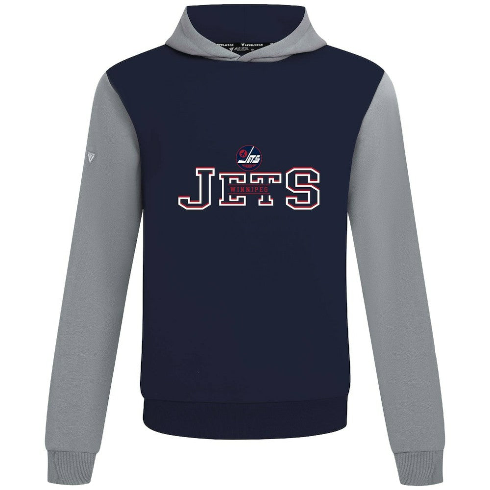 Winnipeg Jets Levelwear Ultimate Journey Pullover Hoodie - Navy/Gray | US 203144796