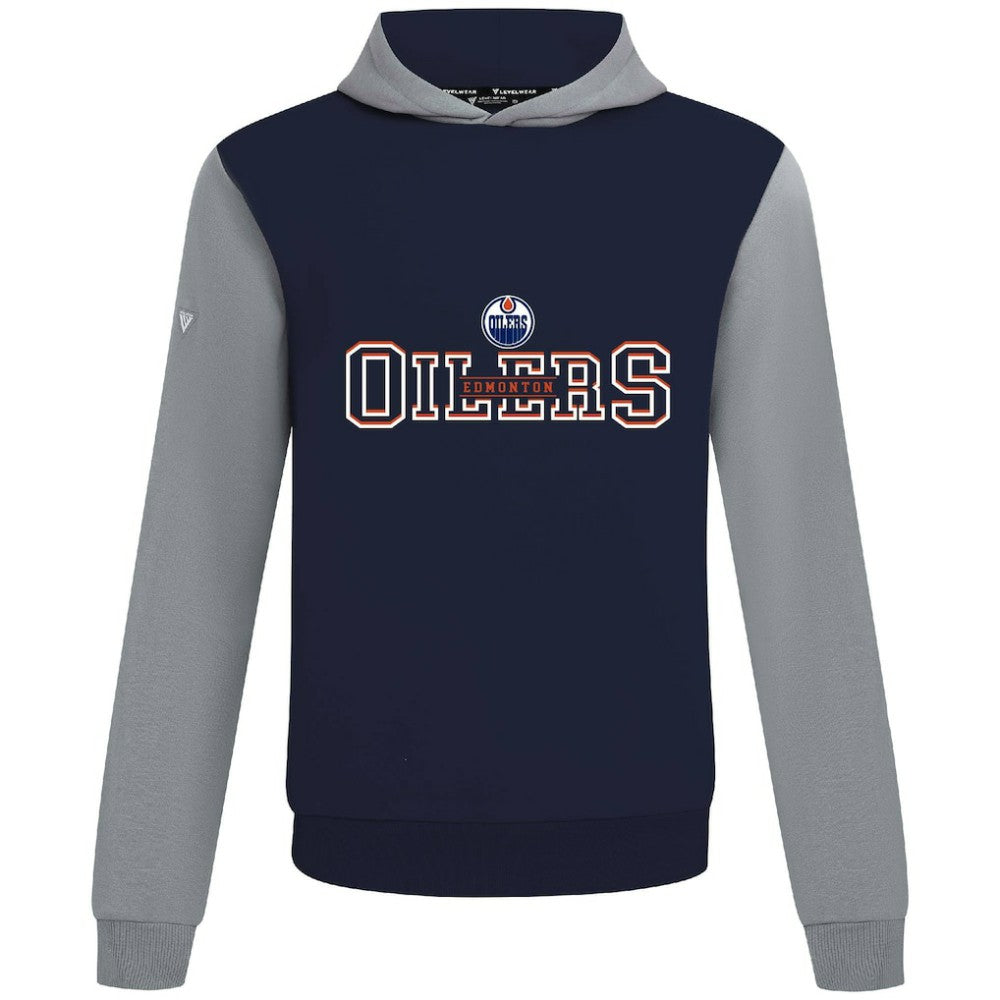 Edmonton Oilers Levelwear Ultimate Journey Pullover Hoodie - Navy/Gray | US 203144804