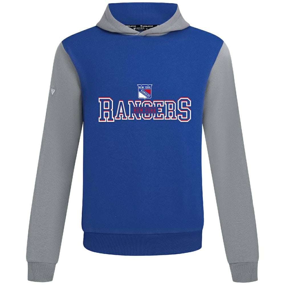 New York Rangers Levelwear Ultimate Journey Pullover Hoodie - Blue/Gray | US 203144808
