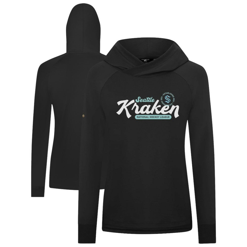 Seattle Kraken Levelwear Women's Slender Monument Raglan Pullover Hoodie - Black | US 203144846