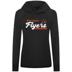 Philadelphia Flyers Levelwear Women's Slender Monument Raglan Pullover Hoodie - Black | US 203144848