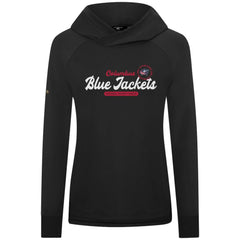 Columbus Blue Jackets Levelwear Women's Slender Monument Raglan Pullover Hoodie - Black | US 203144850