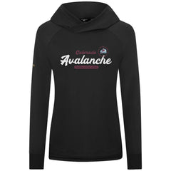 Colorado Avalanche Levelwear Women's Slender Monument Raglan Pullover Hoodie - Black | US 203144852