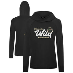 Minnesota Wild Levelwear Women's Slender Monument Raglan Pullover Hoodie - Black | US 203144854