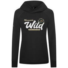 Minnesota Wild Levelwear Women's Slender Monument Raglan Pullover Hoodie - Black | US 203144854