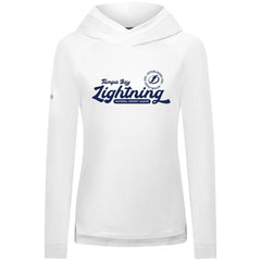 Tampa Bay Lightning Levelwear Women's Slender Monument Raglan Pullover Hoodie - White | US 203144857