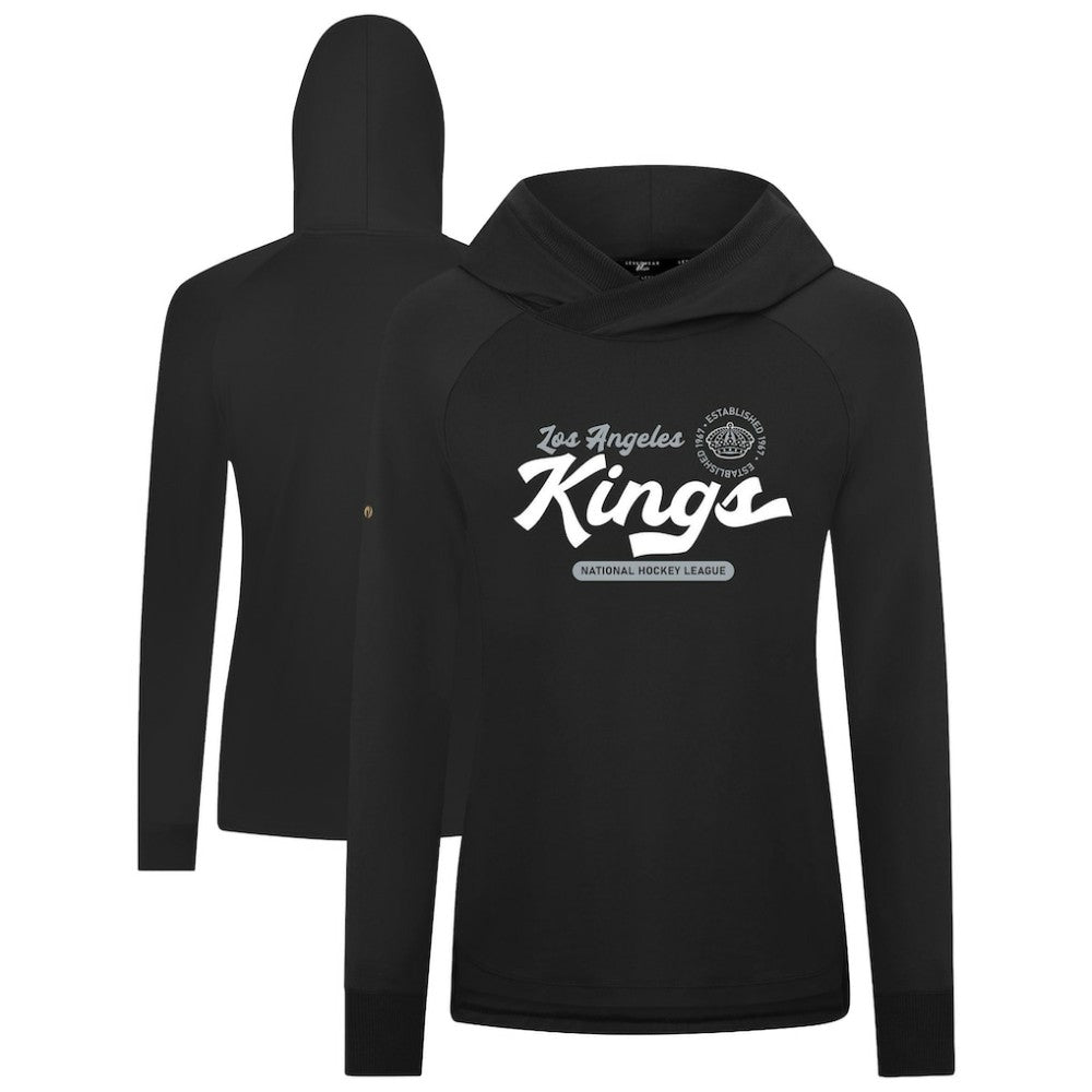 Los Angeles Kings Levelwear Women's Slender Monument Raglan Pullover Hoodie - Black | US 203144860