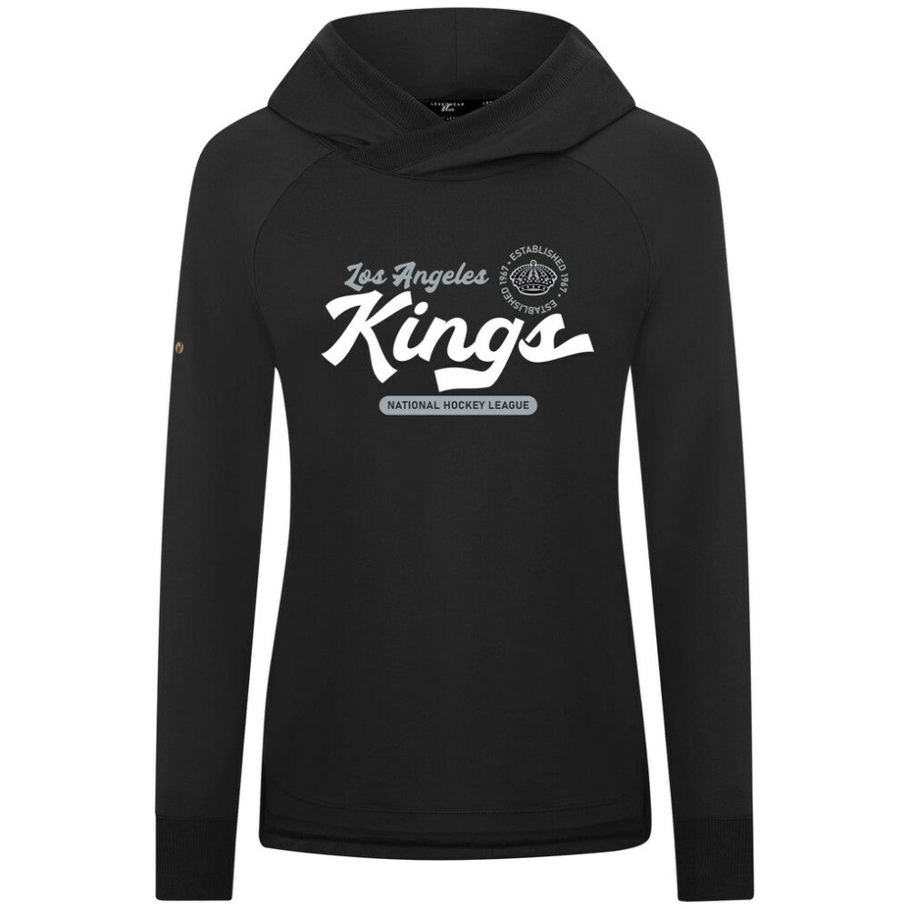 Los Angeles Kings Levelwear Women's Slender Monument Raglan Pullover Hoodie - Black | US 203144860