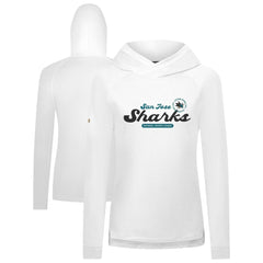 San Jose Sharks Levelwear Women's Slender Monument Raglan Pullover Hoodie - White | US 203144861