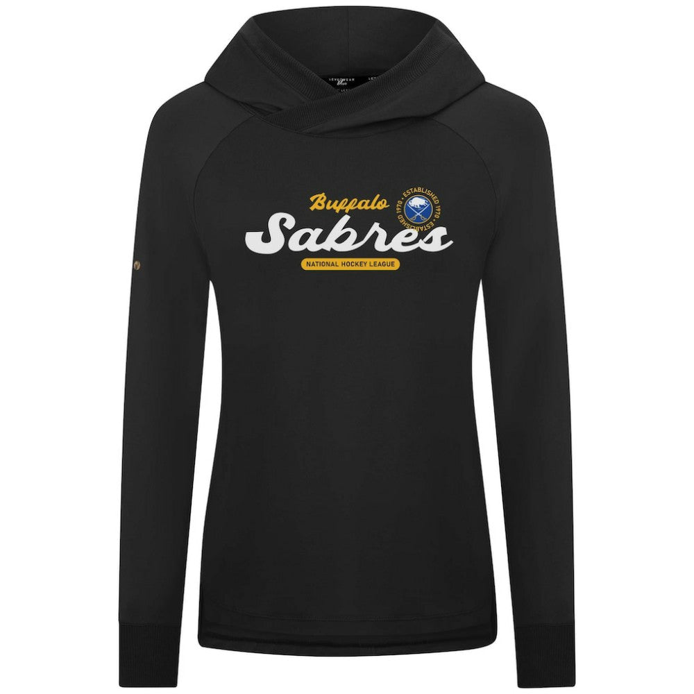 Buffalo Sabres Levelwear Women's Slender Monument Raglan Pullover Hoodie - Black | US 203144866