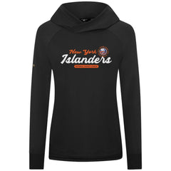 New York Islanders Levelwear Women's Slender Monument Raglan Pullover Hoodie - Black | US 203144868