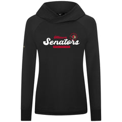 Ottawa Senators Levelwear Women's Slender Monument Raglan Pullover Hoodie - Black | US 203144870