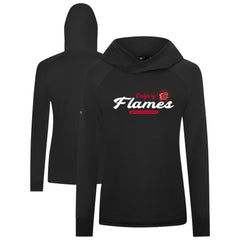 Calgary Flames Levelwear Women's Slender Monument Raglan Pullover Hoodie - Black | US 203144871