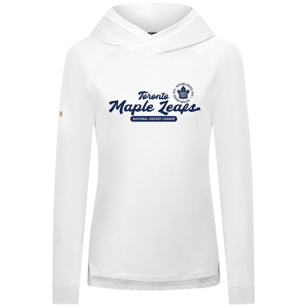 Toronto Maple Leafs Levelwear Women's Slender Monument Raglan Pullover Hoodie - White | US 203144872