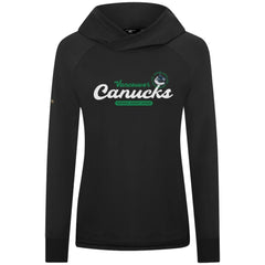 Vancouver Canucks Levelwear Women's Slender Monument Raglan Pullover Hoodie - Black | US 203144873