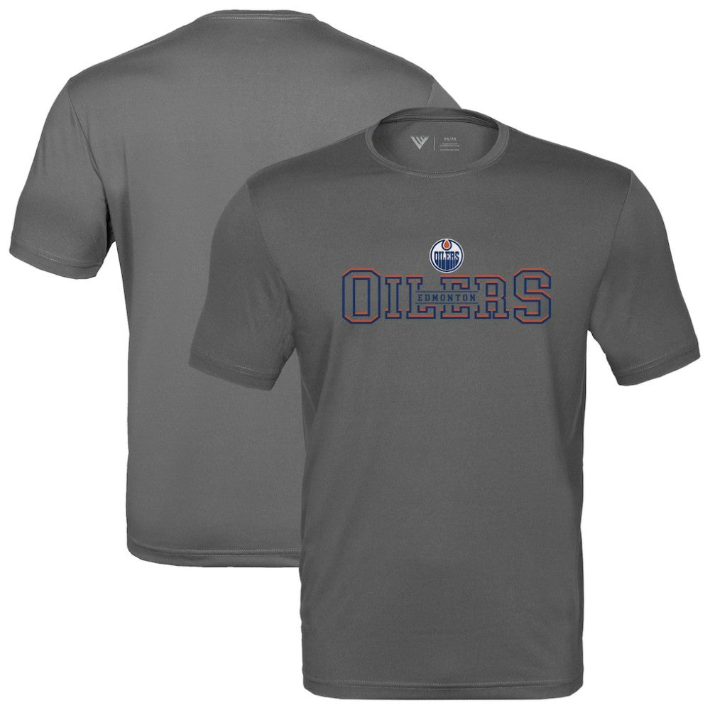Edmonton Oilers Levelwear Anthem Journey Performance T-Shirt - Charcoal | US 203144923