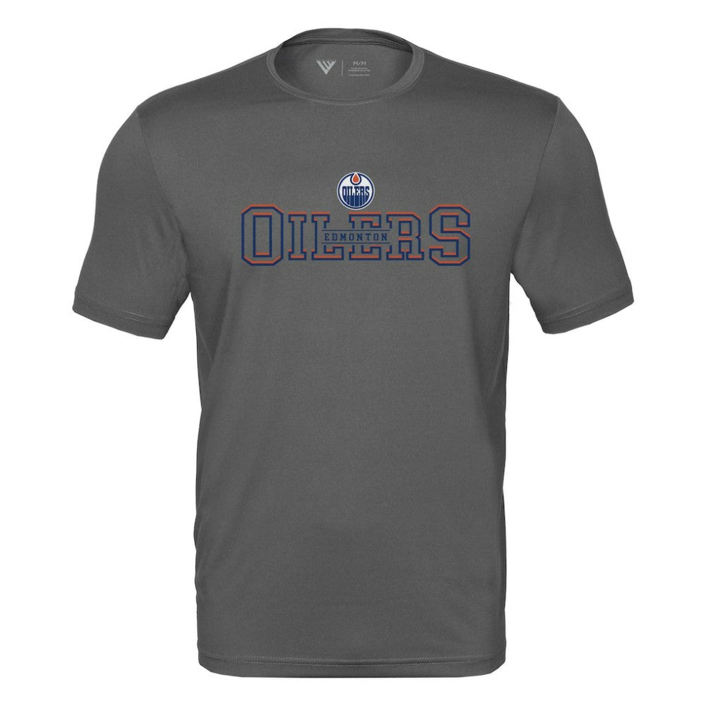 Edmonton Oilers Levelwear Anthem Journey Performance T-Shirt - Charcoal | US 203144923